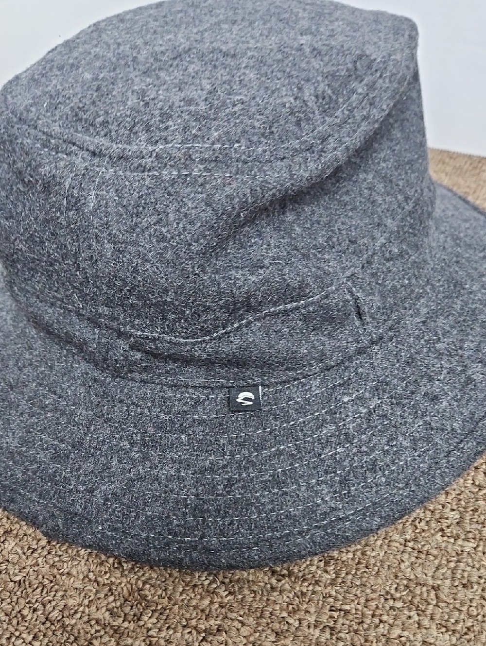 Sun Day Afternoon Dark Gray 80% Wool Fedora Sun Hat UF Protection Sz L - Picture 3 of 7